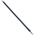 Global Industrial Velour Rope 59 With Ends For Portable Gold Post, Blue 269385BL